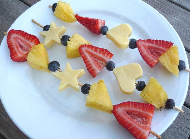 Fruit and Raw Cheese Kabobs (GF)