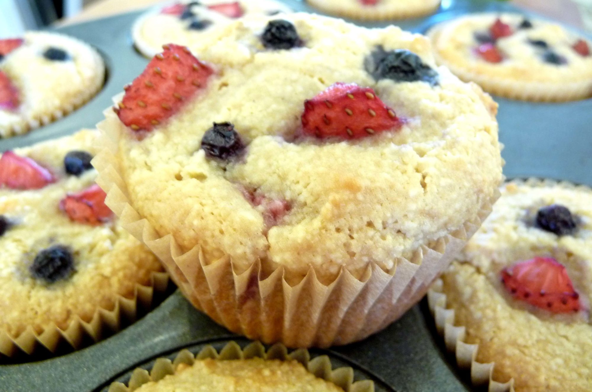 Mixed Berry Muffins (GF) - The Nourishing Home