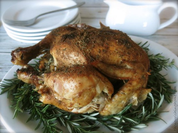 Slow Cooker Roasted Herb Chicken