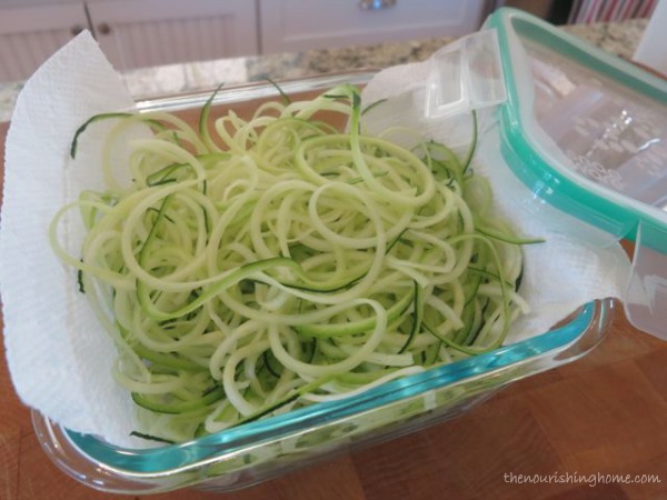 Storing Zucchini Noodles