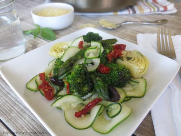 Veggie Saute with Zoodle Ribbons