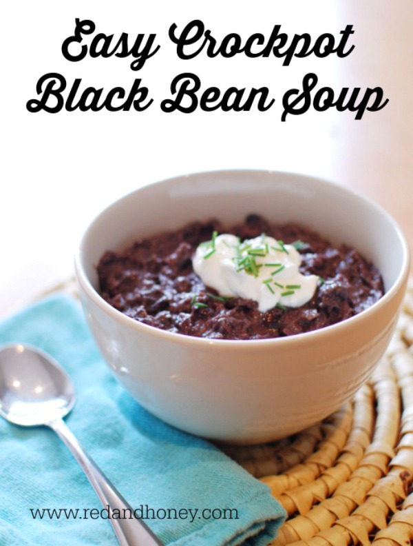 Easy Crockpot Black Bean Soup