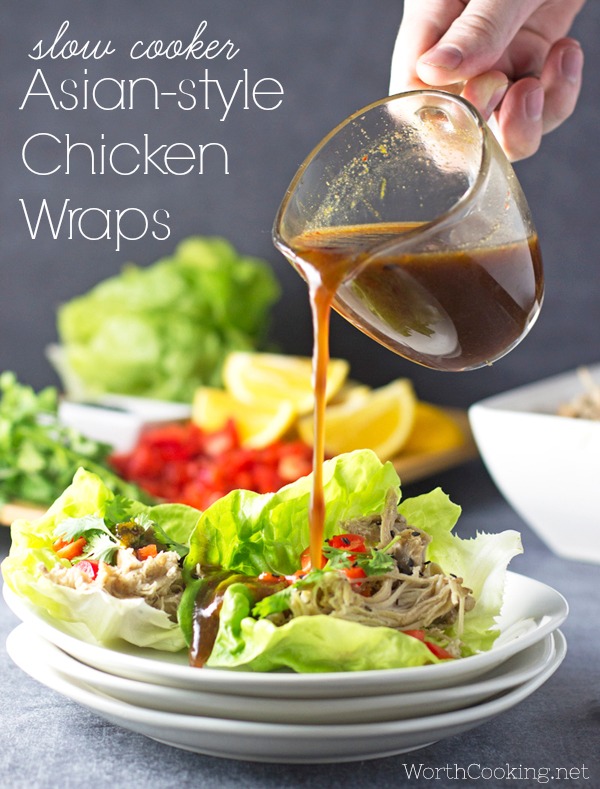 Slow Cooker Asian-Style Chicken Wraps