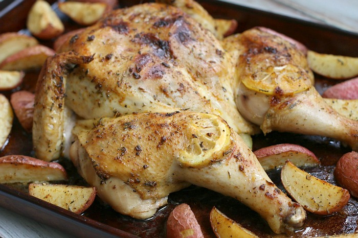 With its rich savory seasonings & burst of lemon flavor, your family will never know this Roasted Lemon Spatchcocked Chicken takes just minutes to prepare!
