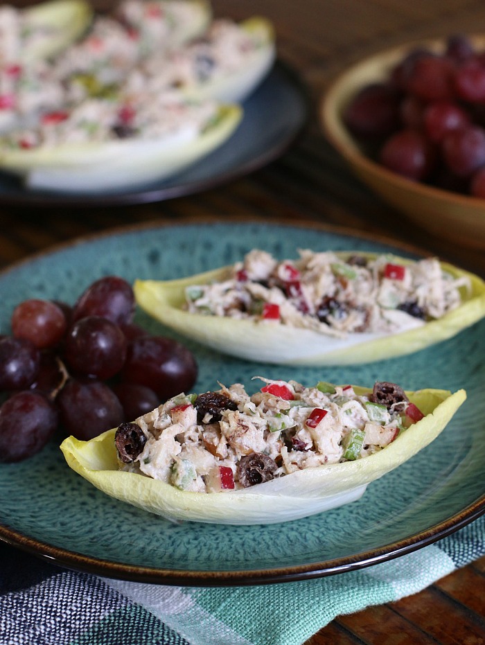Dive into a simply delicious way to use up leftover roast turkey {or chicken}! These easy Turkey Salad Boats are as delicious as they are adorable!