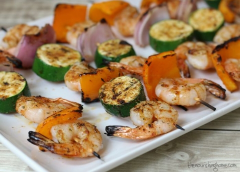 konstant opladning skat Grilled Shrimp Kabobs (GF) - The Nourishing Home
